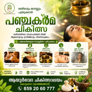 പഞ്ചകർമ്മ ചികിത്സാ രീതികൾ - ആയുർവേദ ചികിത്സാലയം കാഞ്ഞങ്ങാട്. പഞ്ചകർമ്മ ചികിത്സ (Panchakarma Treatment)